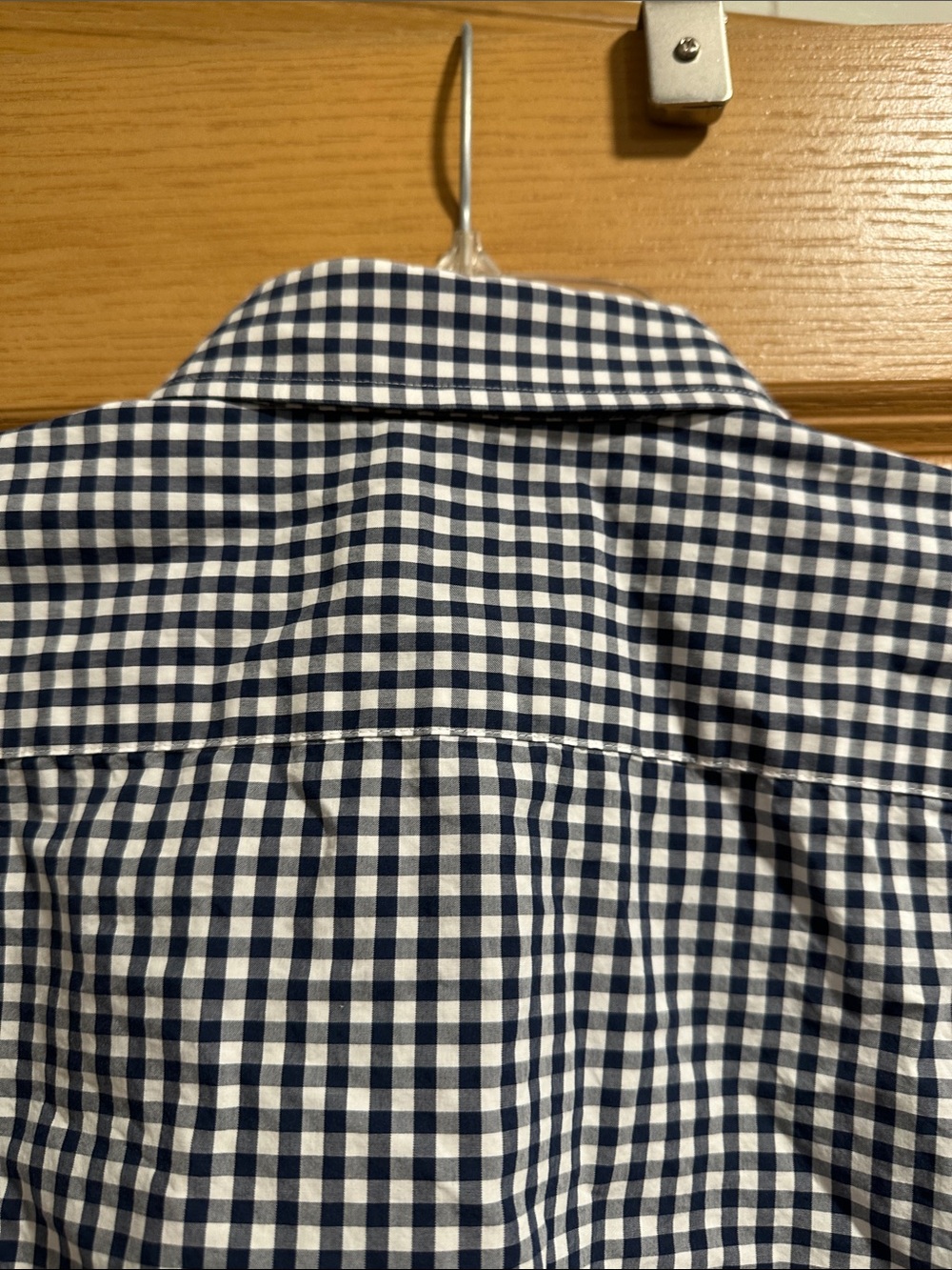 UNTUCKit Navy and White Gingham Button-Down Shirt - Picture 7 of 8